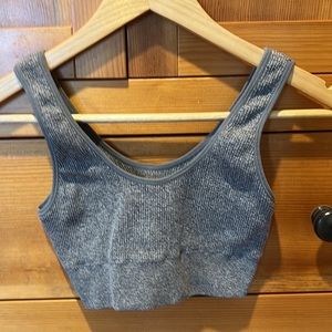 Aerie Ribbed Bralettes in Black and Grey